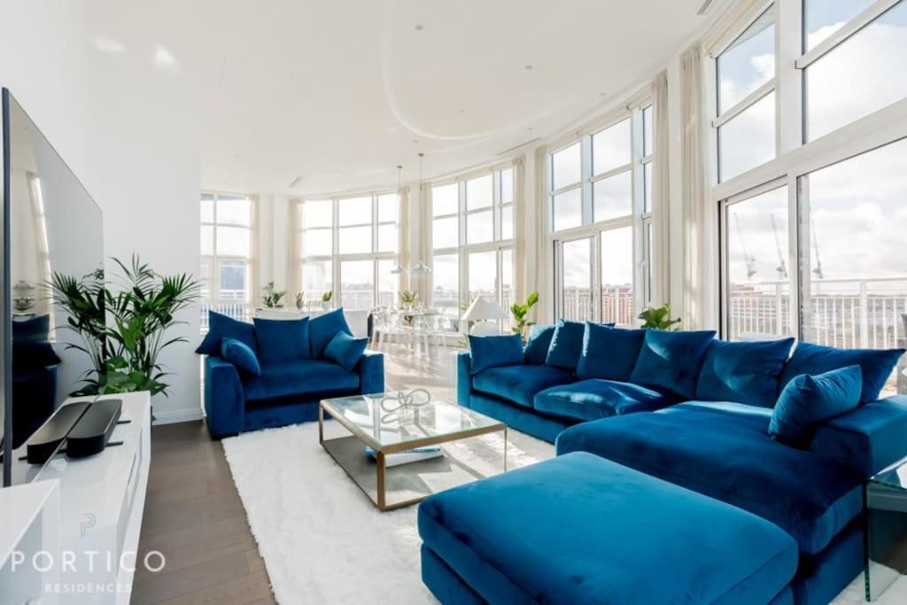 Portico Residences - Stunning Penthouse With River Views In Battersea Appartamento *